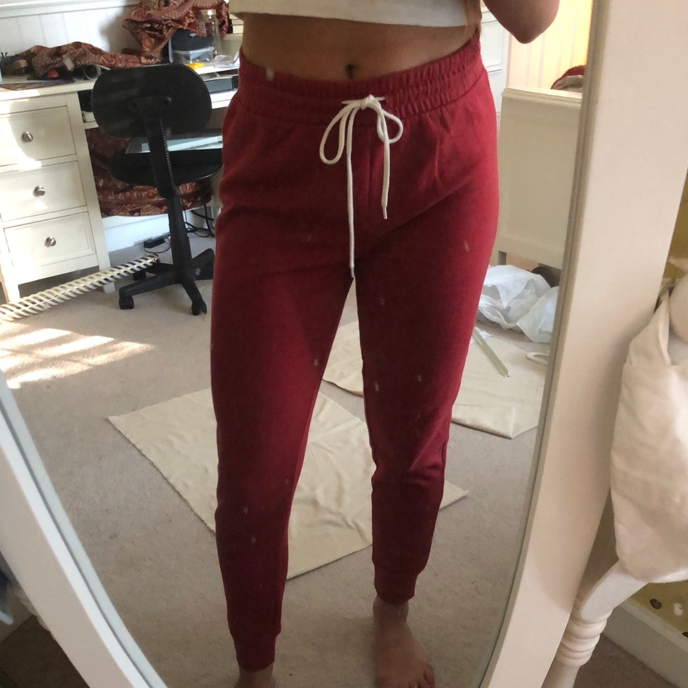 Red Forever 21 Drawstring Joggers